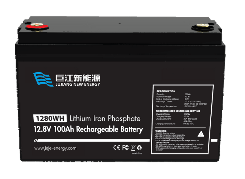 Ultra-safe Battery for Off-Grid Living, 12V 100Ah Smart Lithium Iron Phosphate Battery